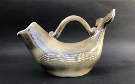 くじらの酒器セット(濃灰色)＜酒盃：濃灰色×2＞【hok108-4A】