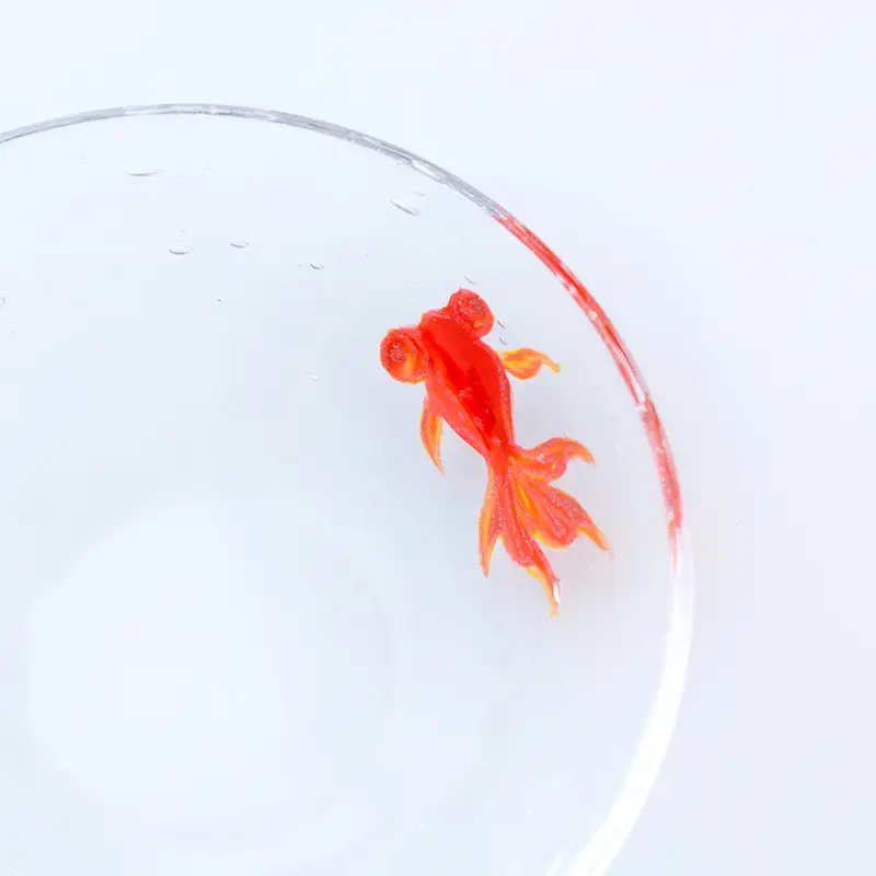 ガラス作家 松尾具美＞金魚豆皿 硝子 ガラス 小皿 皿 金魚 松尾具美