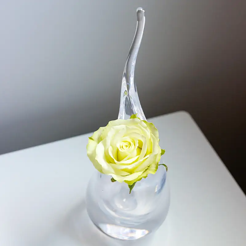 ＜ガラス作家 橋本倫礼＞花器「生い立つ」 硝子 ガラス 花器 花瓶 橋本倫礼 贈り物 ギフト F6L-1245