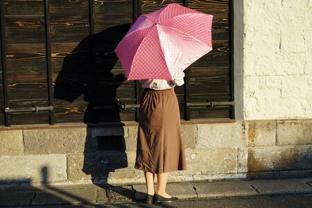 雪華模様の折り畳み傘（サイズ55cm）カラー：ピンク _BL04