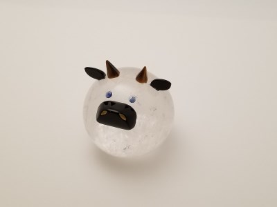トナカイ 伝統的工芸品 甲州水晶 (高さ25cm•重さ3kg) 風林火山 甲州水晶貴石細工 / 天然水晶 干支 (丑） | 山梨県甲府市 | ふるさと