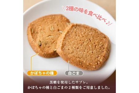 isa144 曽木サブレセットご家庭用20枚セット(かぼちゃの種10枚・白ごま10枚) 洋菓子 クッキー ビスケット おやつ 焼き菓子 黒糖 使用 厚焼き サブレ 贈り物 ご進物 プレゼント 詰合せ 詰め合わせ 【新富大生堂】