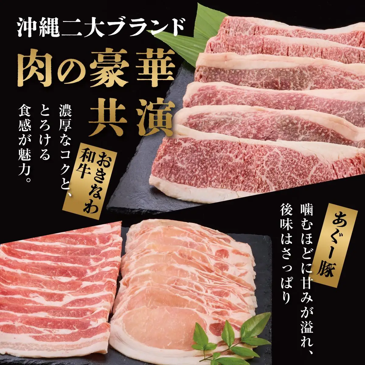 沖縄あぐー豚＆おきなわ和牛の贅沢食べ比べセット（2.5kg）   