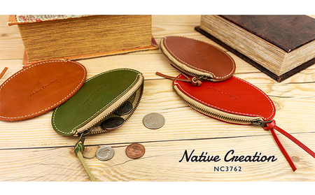 Native Creation マルチポーチ NC3762 栃木レザー【納期1～3カ月】 ファッション小物 本革 工芸品  BLACK