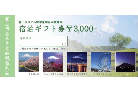 富士市ホテル旅館組合宿泊ギフト券（1238）