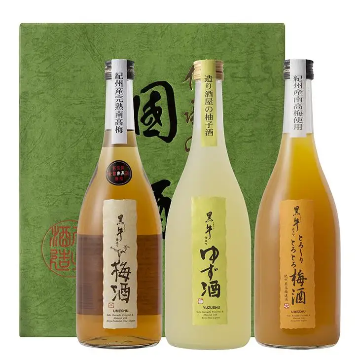 黒牛仕立て リキュール 720ml 3本 セット 梅酒 柚子酒 とろとろ梅酒 名手酒造 ［Nt1］