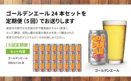 ゴールデンエール24本定期便（5回） クラフトビール　ビール定期便クラフトビールクラフトビールお酒定期便クラフトビールクラフトビールクラフトビールクラフトビール