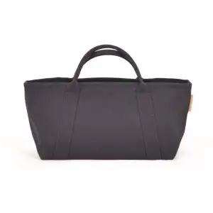 【出し入れ簡単】横長浅型のミニトート　/国産8号帆布　[bateau S]（ブラック） T03039_1