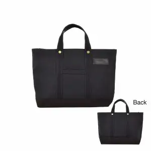 【ファスナー付き】A4サイズ対応　ポケット・キーフック付きの安心トート（ブラック）/国産4号帆布　[George 1] T03045_1