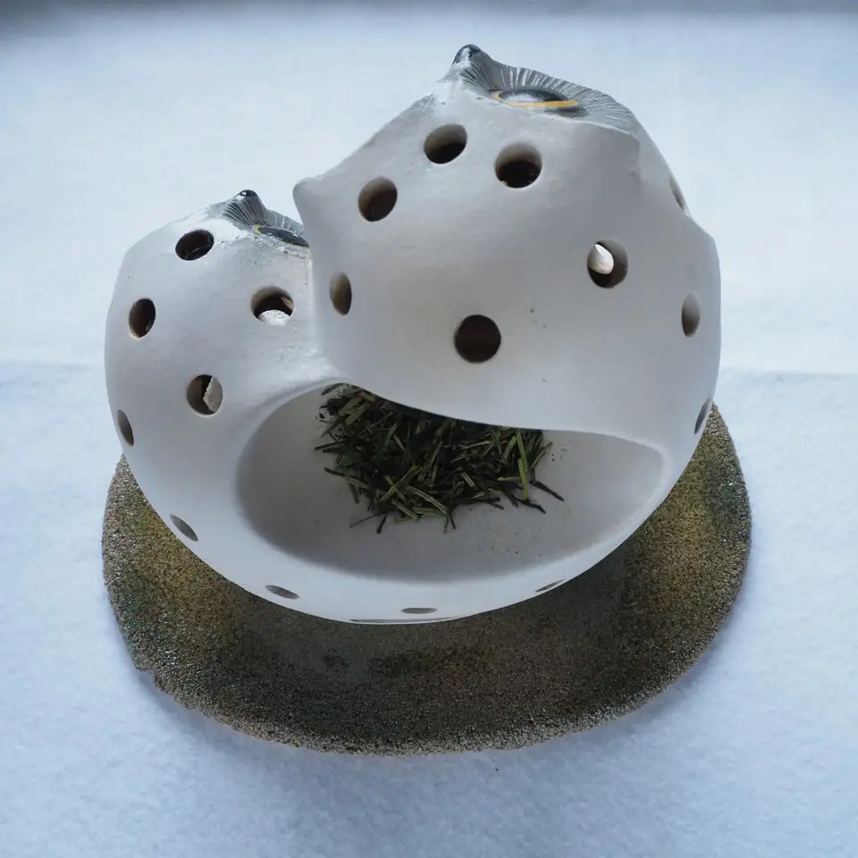 人形工房保徳作「ふくろうの茶香炉キャンドル」 H23
