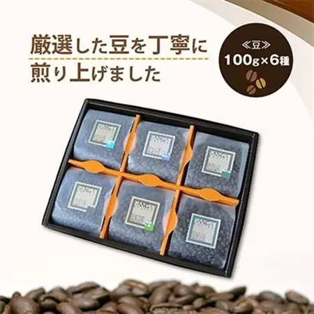 サンガコーヒー〈豆〉100g×6種_飲料・ドリンク コーヒー豆 コーヒー・コーヒー豆 珈琲 珈琲豆_【1070089】