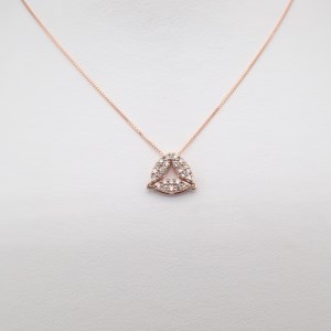 ジュエリー産地甲府 K18ピンクゴールド２WAYダイヤネックレス 0.20ct　82027