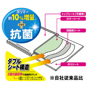 ペットシーツ 消臭炭シート 「ダブルストップ」 スーパーワイド 64枚 (16枚×4パック) しっかり吸収 消臭 抗菌 厚型 ふんわり ペットシート トイレシーツ 犬 ペット用品 日用品 消耗品 クリーンワン 富士市 [sf002-085]