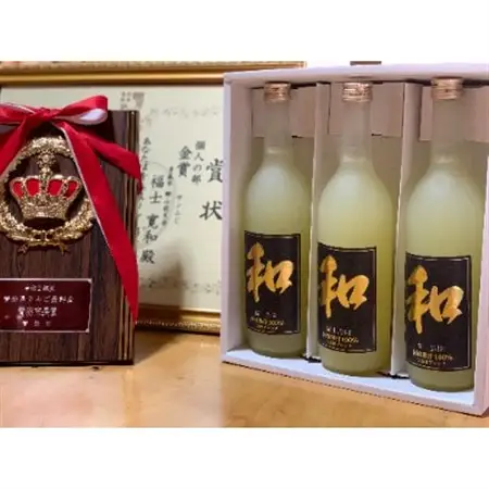 3品種ブレンドプレミアムりんごジュース『和』3本セット_飲料・ドリンク りんごジュース 果汁飲料 林檎ジュース アップルジュース リンゴジュース_【1074185】