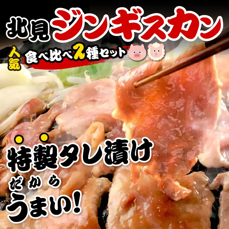 北見豚ジンギスカンセット ( ジンギスカン 羊肉 豚肉 ラム ラム肉 )【005-0040】