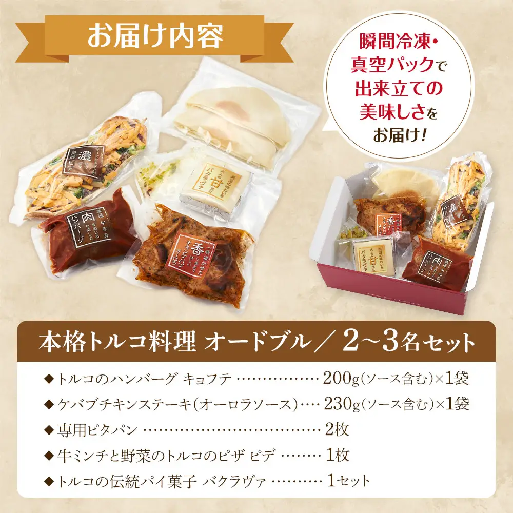本格トルコ料理 オードブル 2～3名セット ケバブチキンステーキ