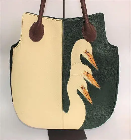「鞄工房　香」二色トートバッグ 鳥