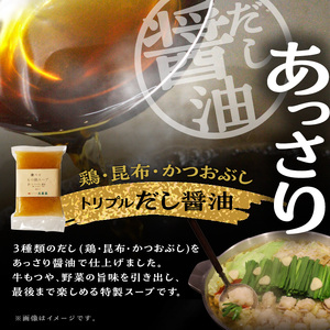 大昌園「特選もつ鍋セット・トリプルだし醤油2～3人前/特製辛味調味料付き」 〔Cn108〕