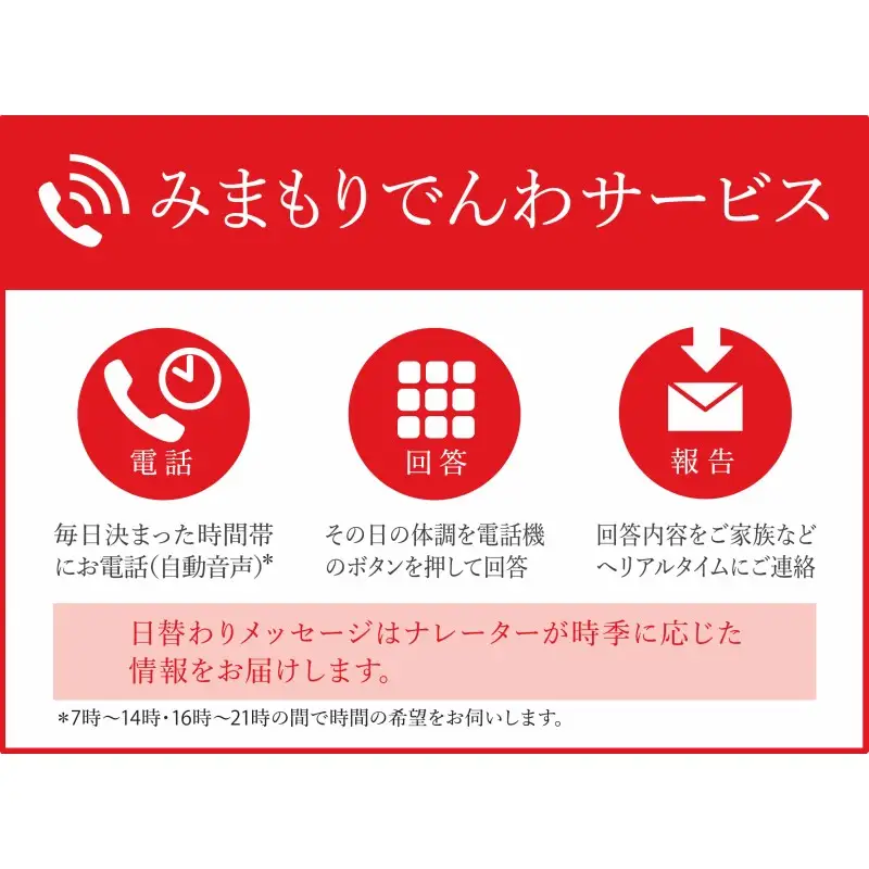 郵便局のみまもりサービス「みまもりでんわサービス」 12カ月間 固定電話コース ( 代行 高齢者 見守り 北見市 )【118-0006】