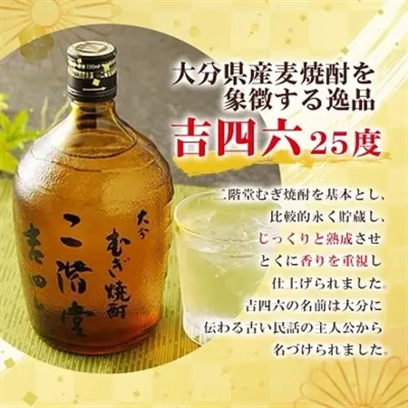 大分むぎ焼酎 二階堂 豊後路・吉四六瓶 セット AG11_大分むぎ焼酎 二階堂 麦焼酎 焼酎 酒 飲み比べ_【1078138】