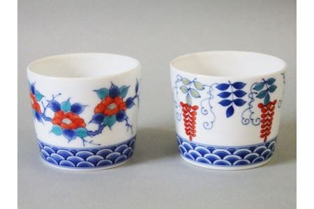 【伊万里焼】色鍋島蕎麦猪口 5個セット【市川冬山窯】 037-H1230