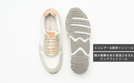 MIDFOOT ミッドフッド レザースニーカー MF001JM ホワイト 4E 24.5cm