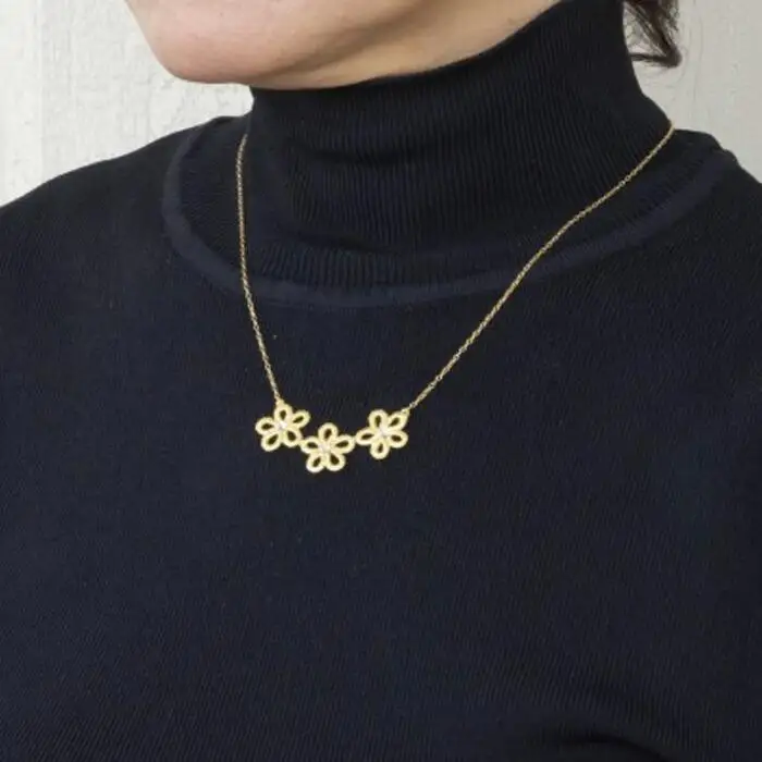 金箔ジュエリーGold-Knotネックレス「トリオ」