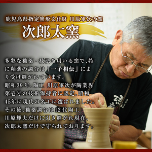 a287 フリーカップ２個！鹿児島県の無形文化財の伝統的窯元が作る伝統工芸品！陶器フリーカップペアセット【次郎太窯】