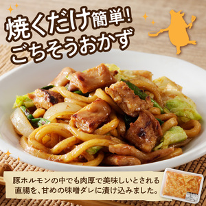 【宮崎産】豚直腸(ホルモン)タレ漬け500g(3～5人前) N061-YA0456