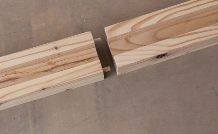 北海道産カラマツ使用 木製LED間接照明 600mm「PURE WOOD LASER LIGHT」