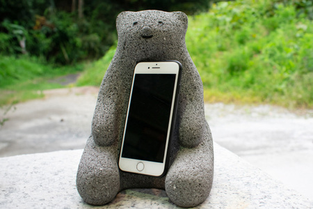わたしのくま 置物 かわいい 石像 クマ DW-002