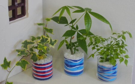 カラーサンド 3個 セット ブルー系 植物 インテリア ガーデン 