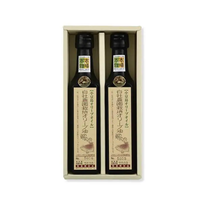 【小豆島産オリーブオイル】自社農園栽培オリーブ油 180ml×2本 ( ギフト用BOX付 )