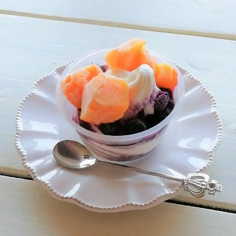 【もりのふうオリジナル】西都産マンゴーとブルーベリーソースのアイス（130ml×6個）＜41-1a＞