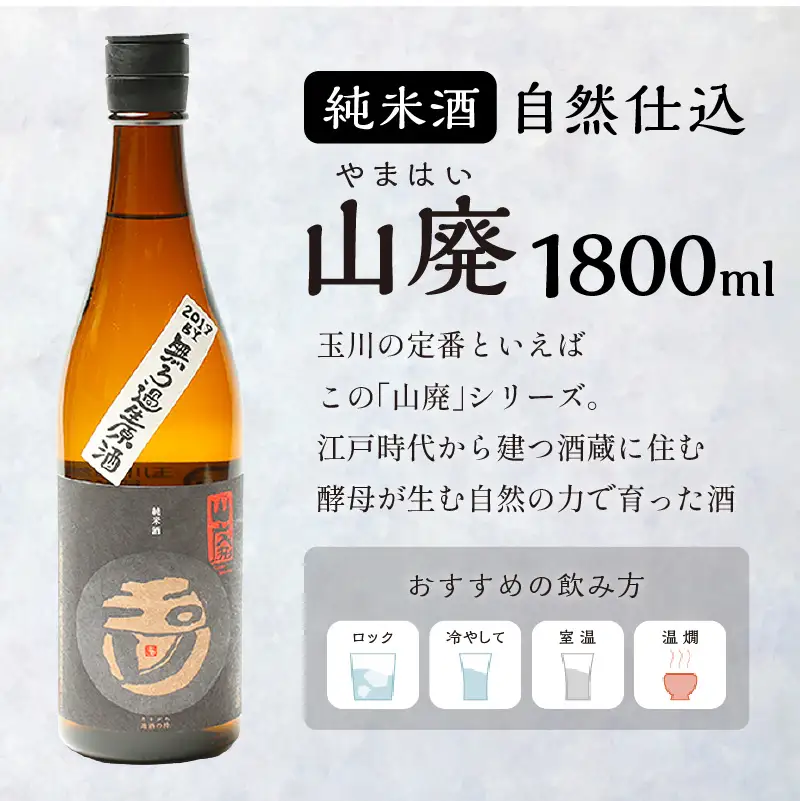 日本酒 純米無濾過生原酒 1800ml 山廃 日本酒