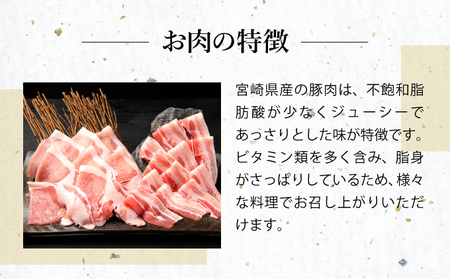 【数量限定】宮崎県産豚 ロース500g・バラスライス500g 計1kg_K049-002