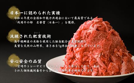 【3ヶ月定期便】 高千穂牛 こま切れ 400g×2パック×3回 牛肉 肉 お肉 精肉 定期便 3回 こま切れ肉 小間切れ ブランド牛 国産牛 黒毛和牛 和牛 宮崎県産 国産 炒め物 パック 小分け グルメ お取り寄せ _Tk002-t079
