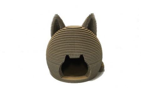 愛猫のための快適空間 段ボール製 猫ちぐら 猫ちゃん専用のおしゃれな隠れ家 フーゲツ