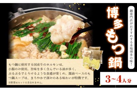 博多もつ鍋（3～4人分）