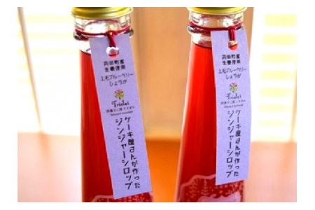 【上毛町産ブルーベリー使用】ジンジャーシロップ 2本セット_KT0502
