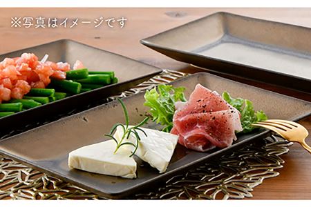 【陶器市特集】【波佐見焼】ブロンズゴールド 長角皿 3枚セット 食器 皿 【長十郎窯】 [AE16] 波佐見焼