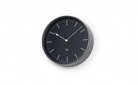 RIKI STEEL CLOCK［電波時計］/ブラック（WR08-24 BK） レムノス Lemnos 時計 装飾品 民芸品 工芸品 伝統技術 インテリア  FAD-0584