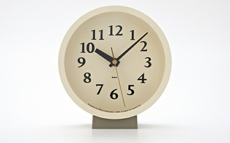 m clock［電波時計］/ アイボリー （MK14-04 IV） レムノス Lemnos 時計 装飾品 民芸品 工芸品 伝統技術 インテリア  FAD-0590