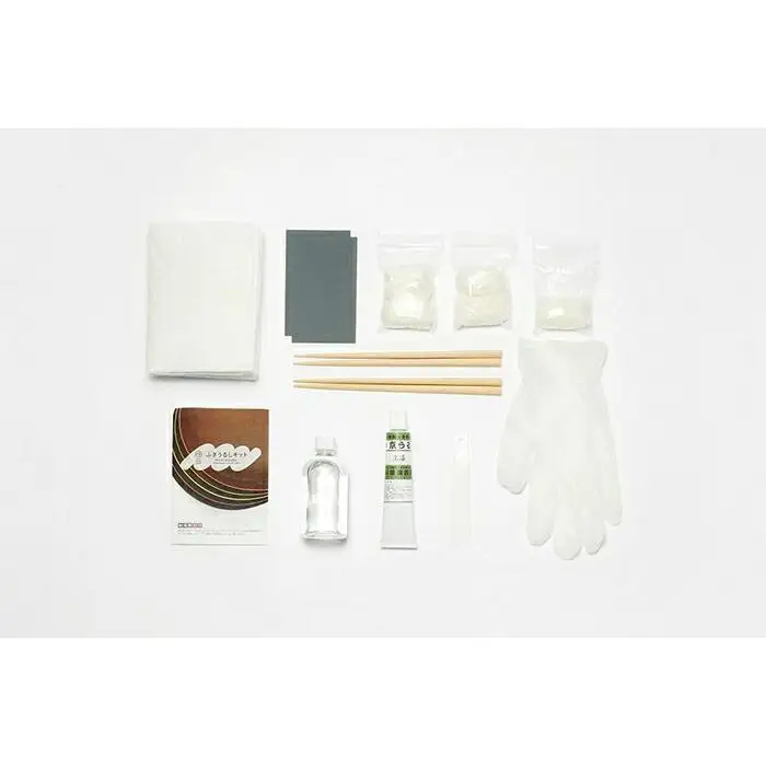 【堤淺吉漆店】自分でつくる日常使いのマイ漆器 「ふきうるしキット」（動画解説付） お箸木地2膳＋お椀木地2客