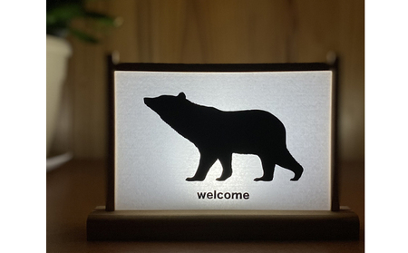 【笹木木工×早川鉄兵】切り絵のミニパネル インテリア 工芸品 LEDプッシュ式ライト 