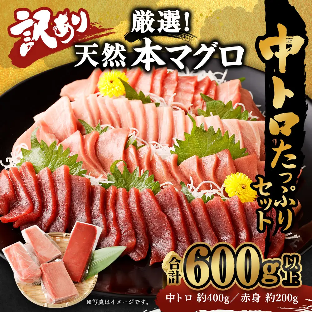 天然マグロ 2種 約600g 【まぐろ】ge005