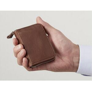 102106-2上質な質感「栃木レザーポケット財布」チョコ