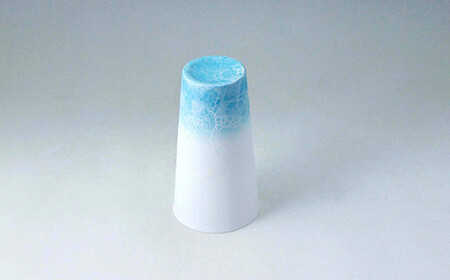 やま平窯元 エッグシェル タンブラーM 泡 Blue A22-88