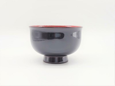 川連漆器 ゆり型汁椀 溜内朱 漆器 漆器 【佐藤豊八商店】[B5804]