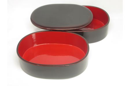 川連漆器 オードブル重 溜内朱 漆器 漆器 【佐藤豊八商店】[E5801]